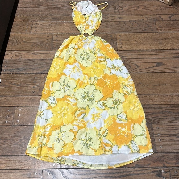 Faithfull the Brand El Rio Cutout Floral Halter Maxi Dress - Picture 1 of 7